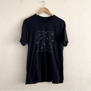 Black Short Sleeve Tee with Graphic Design